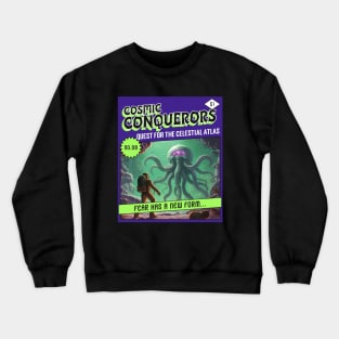 Vintage Sci Fi Comic Book Cover science fiction Crewneck Sweatshirt